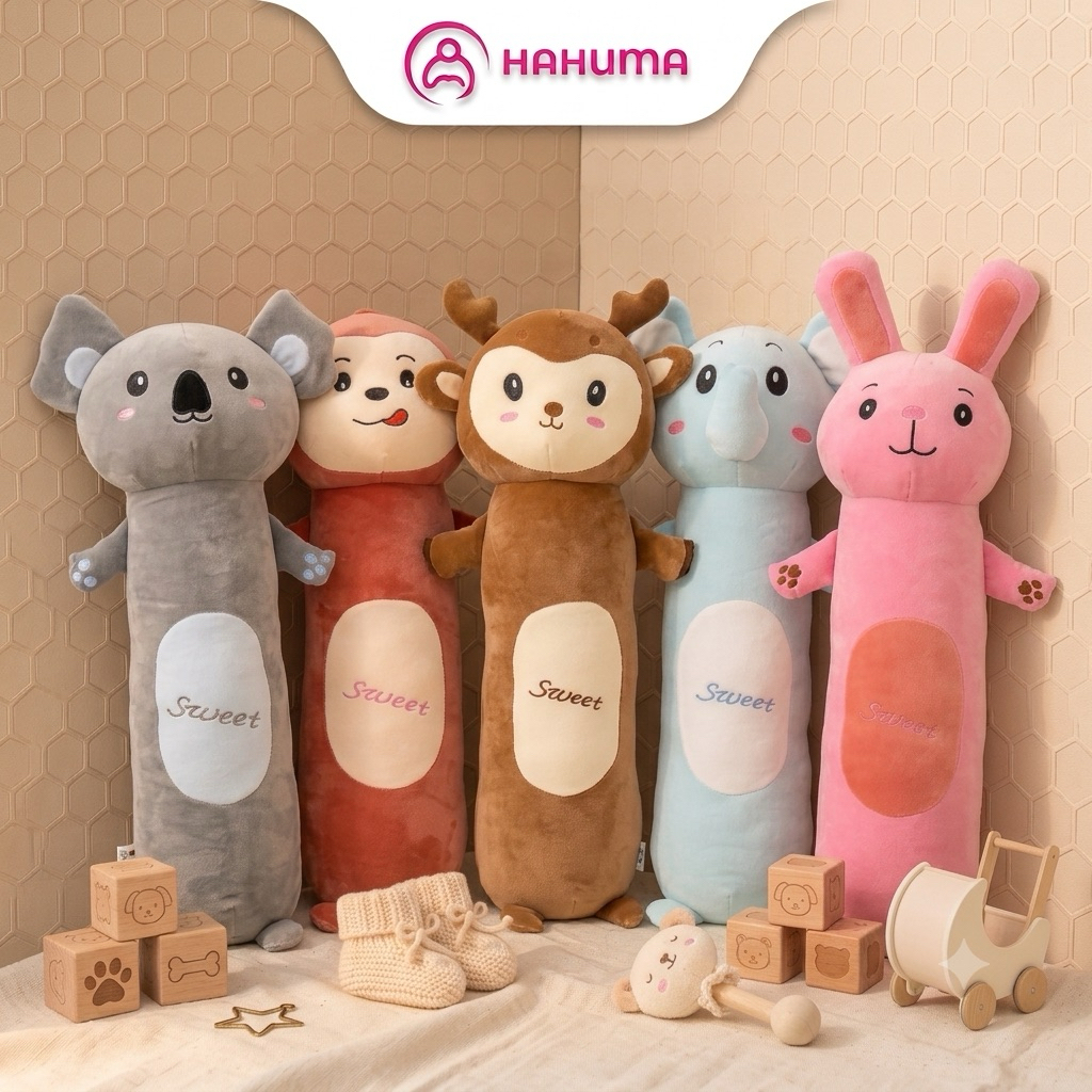 Gối Ôm Cho Bé HAHUMA Cao Cấp 70cm - Gối Ôm Cho Bé Ngủ Ngon