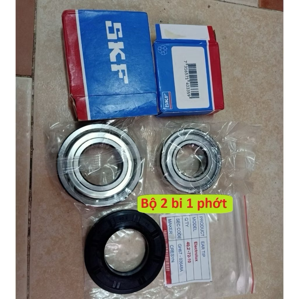 Bộ 2 bi 1 phớt máy giặt Electrolux 14012 10kg