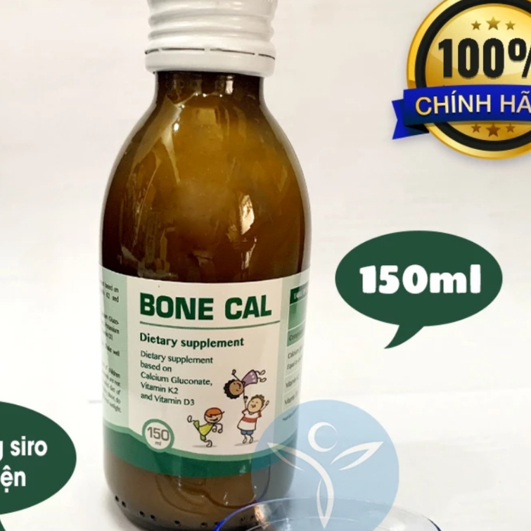 Bone Cal (hộp 150 ml ) Canxi Hữu Cơ Cho Bé,Bổ Sung Canxi Vitamin D3-k2 Giúp Phát Triển Chiều Cao Tốt