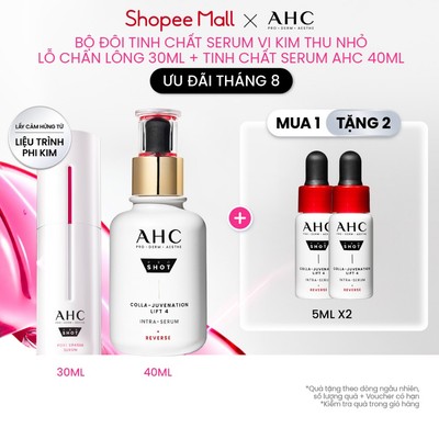 Bộ Đôi Tinh Chất Serum Vi Kim Thu Nhỏ Lỗ Chân Lông 30ML + Tinh Chất Serum (chọn loại) AHC 40ML
