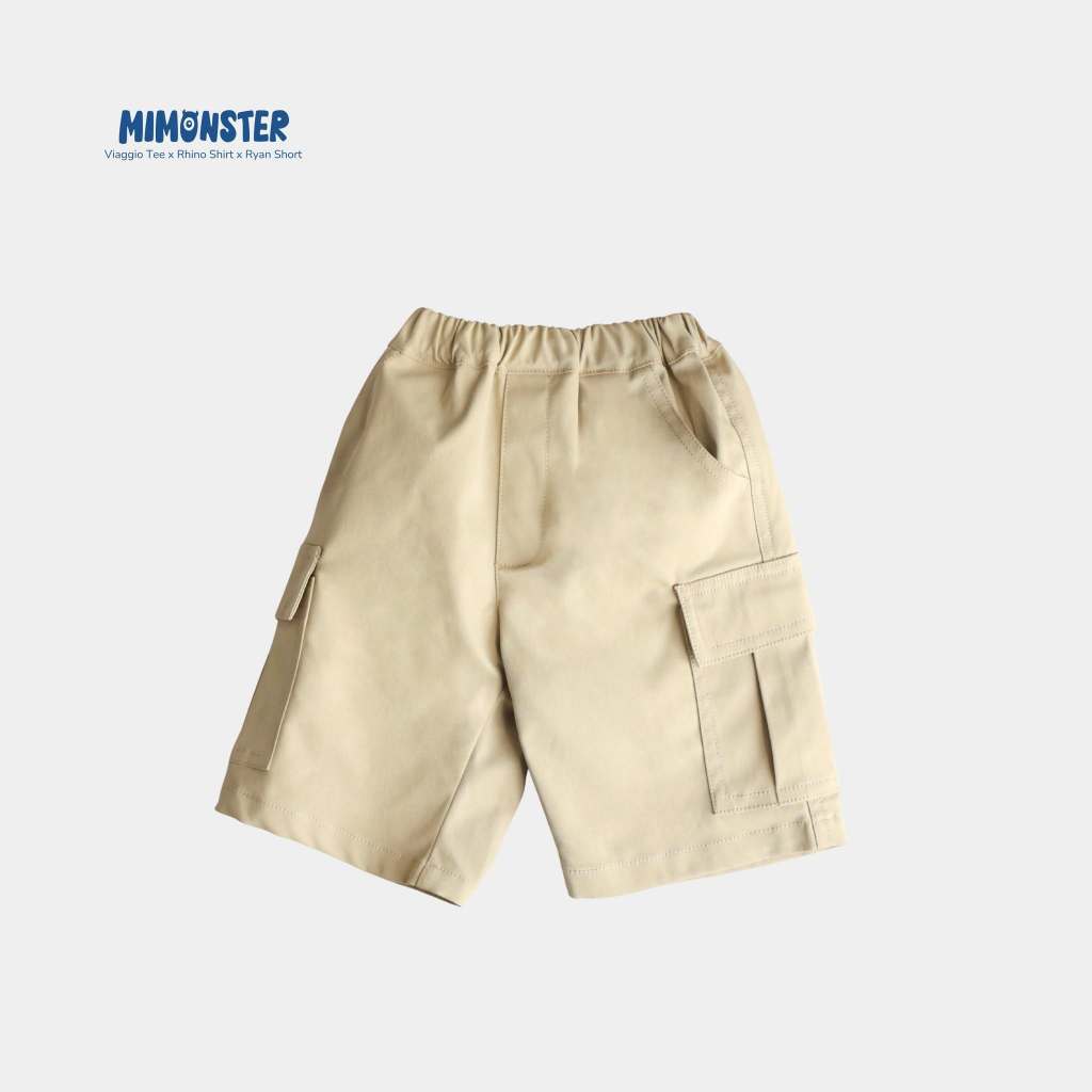 [MIMONSTER] Quần short Ryan chất liệu kaki đứng dáng thời thượng cho bé trai