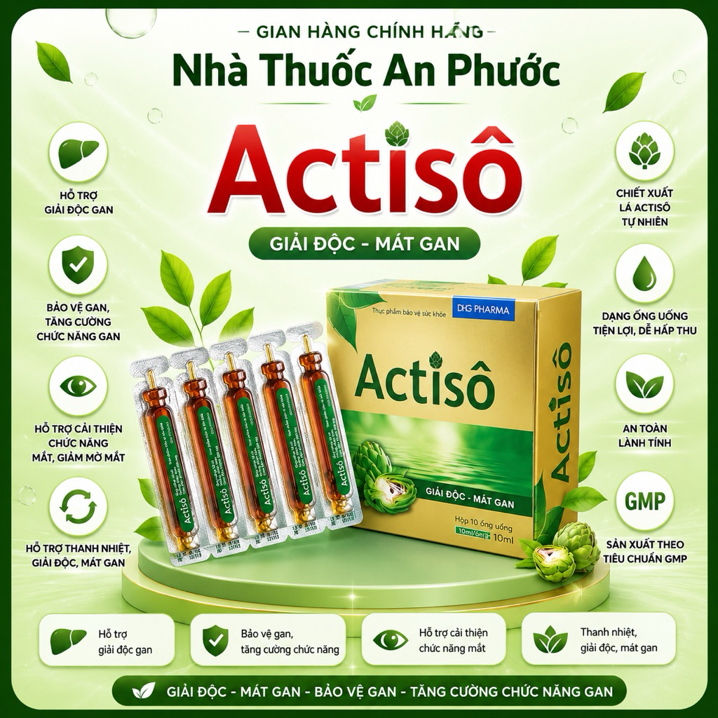 ACTISO ⚡CAM KẾT CHÍNH HÃNG ⚡THANH NHIỆT MÁT GAN 10 ỐNG