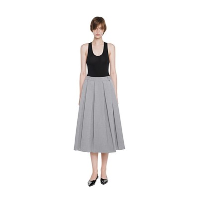 làminapparel - BOX PLEAT MIDI SKIRT