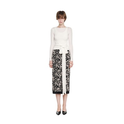 làminapparel - FLORAL LACE MIDI SKIRT