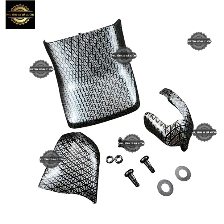 [Tặng Ốc] Ốp Dè Sau + Xi Nhan Trước CARBON FIBER Tổ Ong Lắp Dream 100cc 110cc, Dream Lùn, Dream Thái