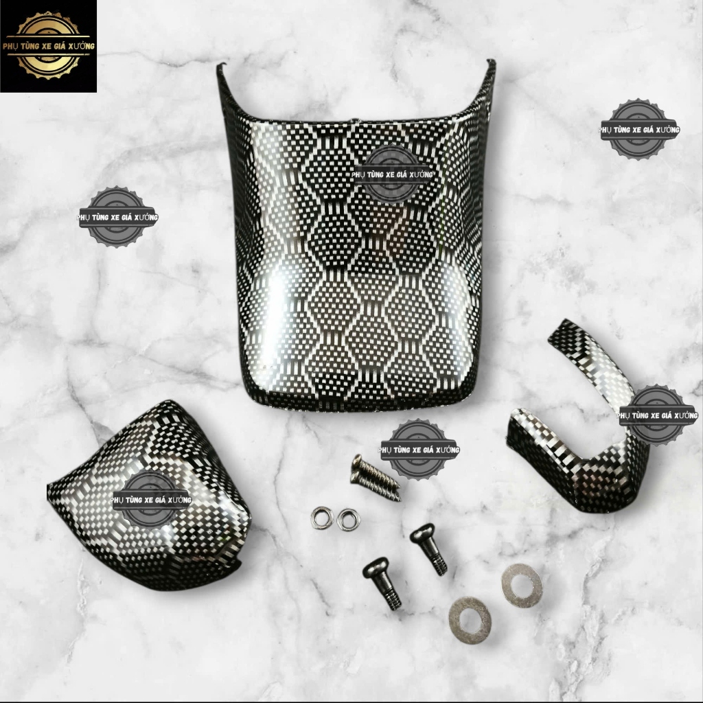 [Sơn CARBON FIBER] Ốp Dè Sau + Xi Nhan Trước [Kèm Ốc Gắn] Dream 100cc 110cc,  Dream Thái, Dream Lùn