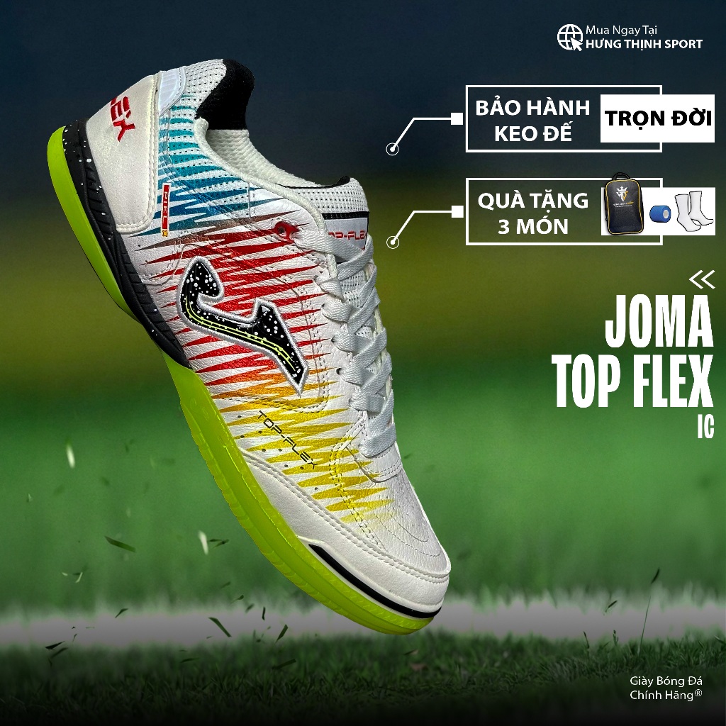 [CHÍNH HÃNG] Giày Đá Bóng / Giày Đá Banh JOMA TOP FLEX | IC Sân Futsal Trong Nhà | Bảo Hành Keo Đế T