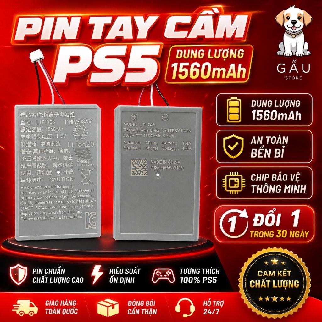 PIN TAY CẦM PS5 / PS5 DUALSENSE – Pin Zin chính hãng - Pin  Chất lượng cao