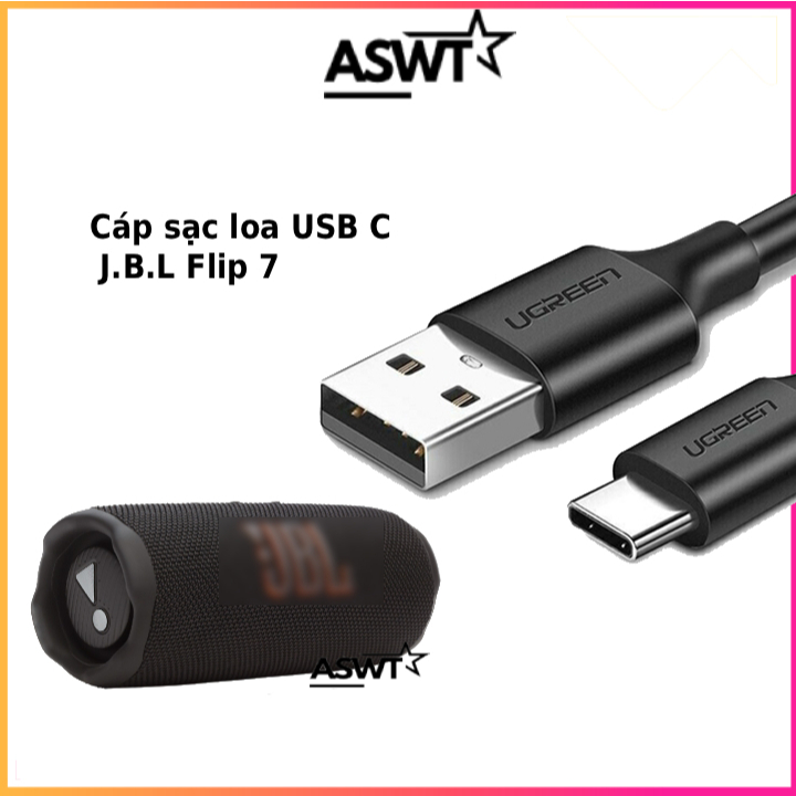 Dây cáp sạc loa Bluetooth JBL Clip 5  / JBL Flip 7- Sạc nhanh an toàn - FULL VÁT