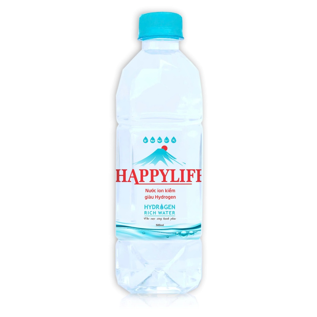 Nước uống ion kiềm Happy Life 500ml/thùng 24 chai