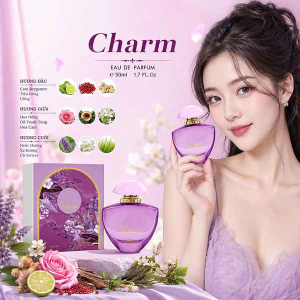 Nước hoa nữ quyến rũ Charm 50ml - Nước hoa chính hãng
