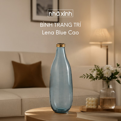 Bình Hoa Lena Blue Cao - Nhà Xinh