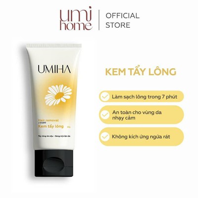 Kem tẩy lông Cúc La Mã UMIHA dành cho da nhạy cảm (65g) - Tẩy lông chân, tay, tẩy lông nách, tẩy lông vùng kín, bikini
