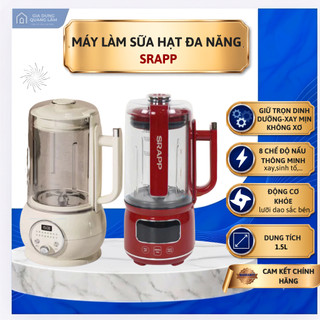 Máy Làm Sữa Hạt Đa Năng Srapp 1.5L, Giữ Ấm & Vệ Sinh Tự Động, 8 Chế Độ Nấu Thông Minh