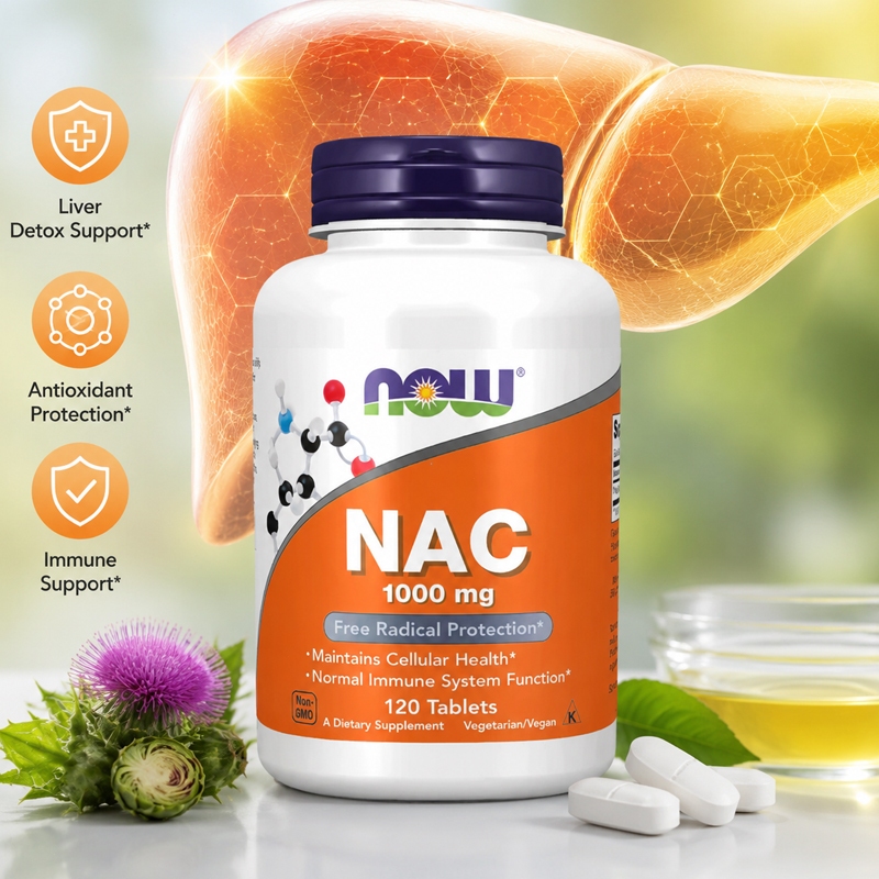 NOW Foods NAC 1000mg 120 Viên | N-Acetyl Cysteine Hàng Mỹ Chính Hãng