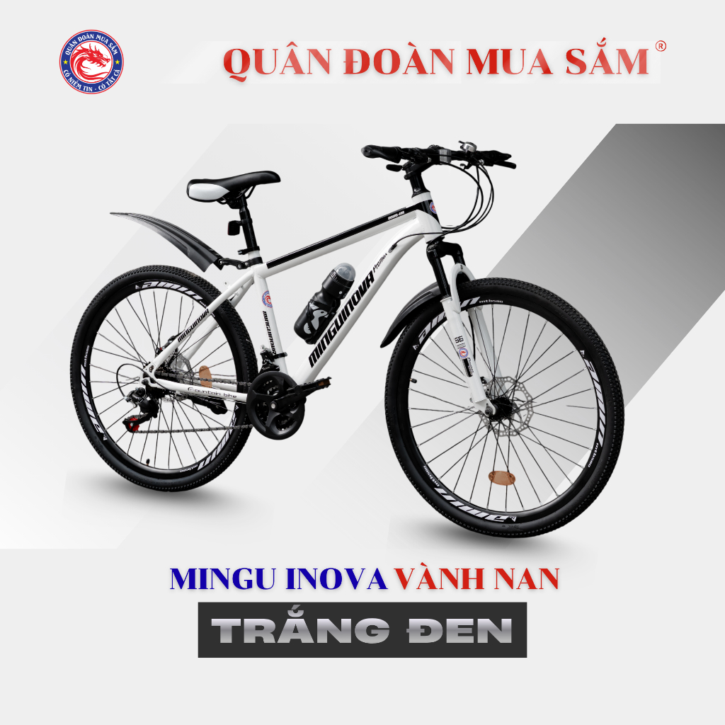Xe Đạp Thể Thao Mingu Inova Promax - Khung Hợp Kim Thép Carbon, Phanh Đĩa Chắc Chắn, Tải Trọng 170kg
