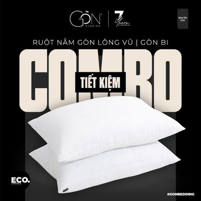 [SPV] Combo Ruột Gối Nằm Gòn Lông Vũ | Gòn Bi Gòn Bedding Size 50x70 cm - Gối Khách Sạn 5 Sao Cao Cấp