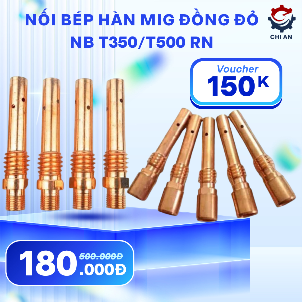 Nối Bép Hàn MIG Đồng Đỏ NB T350/T500 RN – Ren Trong & Ren Ngoài