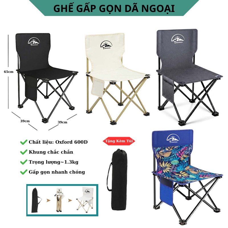 Ghế gấp gọn, Ghế Xếp Câu Cá du lịch, dã ngoại, cắm trại thương hiệu cao cấp VCP Camping [GCC1]