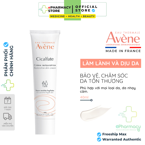 Kem dưỡng Avene Cicalfate+ Repairing Protective Cream 40/100ml (plus)