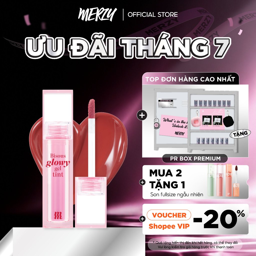 Son Bóng Pha Lê Căng Mọng, Bền Màu Merzy Bisous Glowy Gel Tint 4g