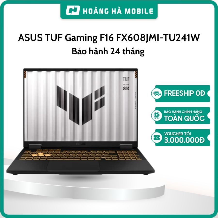 Laptop ASUS TUF Gaming F16 FX608JMI-TU241W (Core i7-14650HX/RTX 5060 8GB/16GB DDR5/512GB SSD/16"FHD 