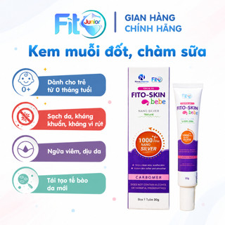 Kem Muỗi Đốt, Hăm, Rôm Sảy, Chàm Sữa, Viêm Da Fito Junior Chứa NaNo Bạc, Dưỡng Ẩm Da An Toàn Cho Bé