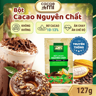 Bột ca cao nguyên chất gu truyền thống Cacao Mi Original đặc sản Việt Nam quà biếu tặng hộp 127g