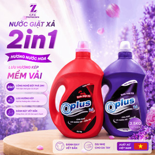 Nước giặt xả Oplus 2in1 can 3.1kg 3.5kg hương nước hoa Pháp không cần nước xả sạch sâu mềm vải lưu hương lâu