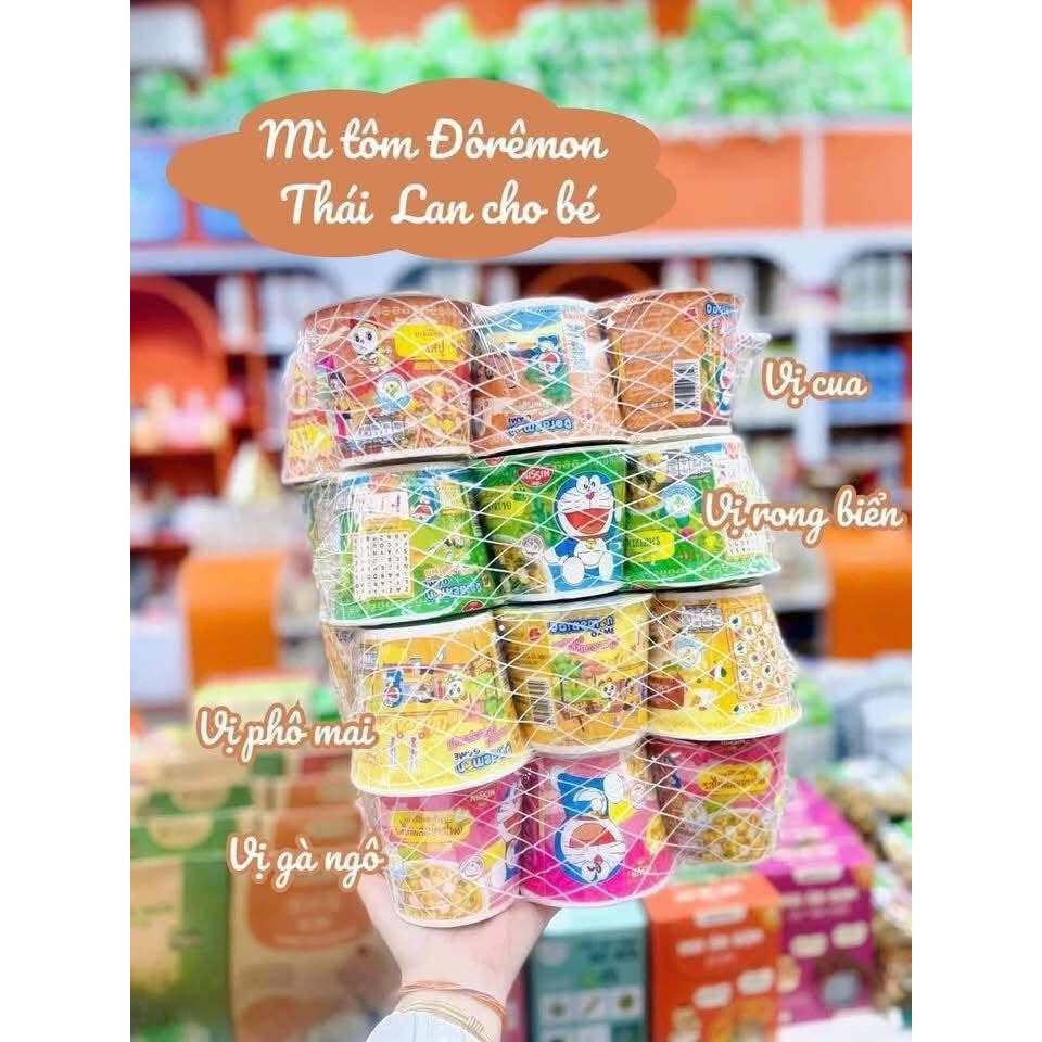 Lốc 6 Hộp Mì Trẻ Em DOREMON Nissin Thái Lan Cho Bé Nhiều Vị Date mới