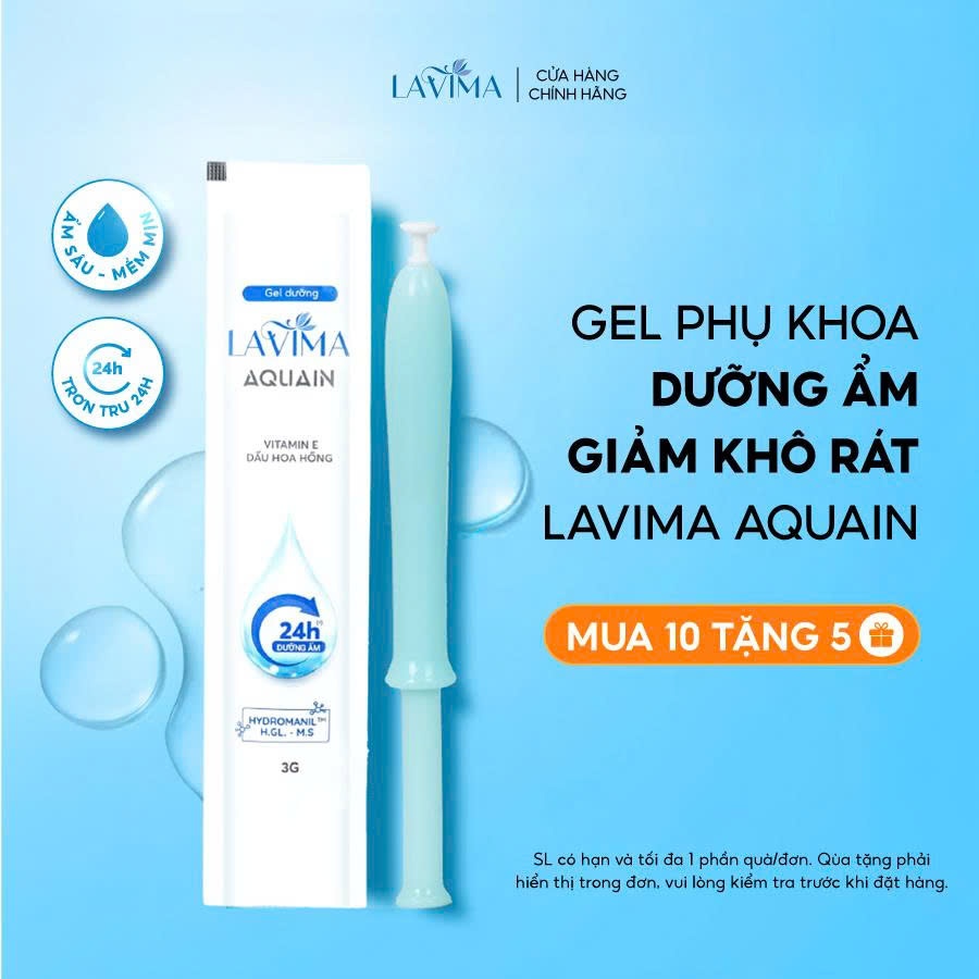Gel Dưỡng Ẩm Phụ Khoa Lavima Aquain (Đũa Thần Inner), Ẩm Sâu Giảm Khô Rát, Mềm Mịn Cả Ngày, Bút 3g