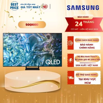 50Q60D Smart Tivi Samsung QLED 4K 50 inch Model 2024, thiết kế AirSlim, âm thanh sống động 50Q60D