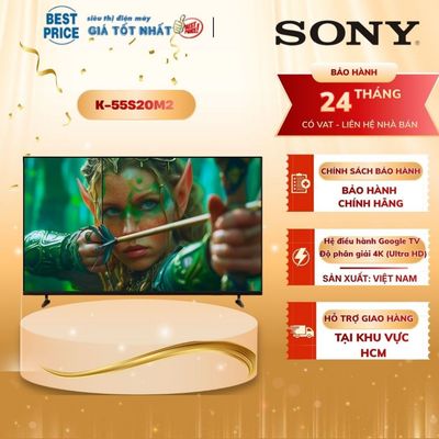 Google Tivi Sony K-55S20M2 – 55 Inch 4K UHD, Dolby Atmos, Google Assistant, Thiết Kế Hiện Đại