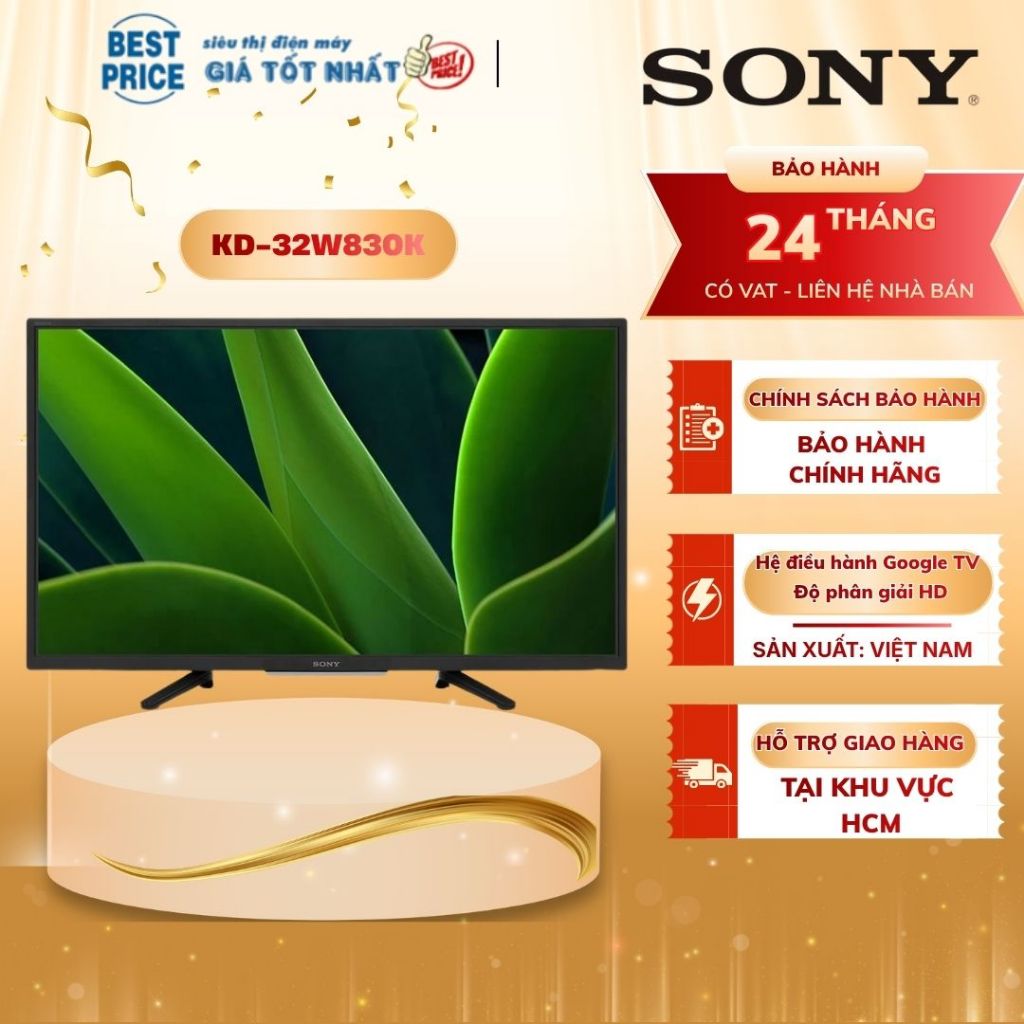 KD-32W830K Google Tivi Sony HD 32 inch  - Hàng chính hãng KD-32W830K