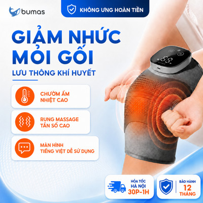 Máy Massage Đầu Gối - BUMAS M6 Pro - Giảm Đau Gối Chườm Nóng, Chăm Sóc Khớp Gối Tại Nhà
