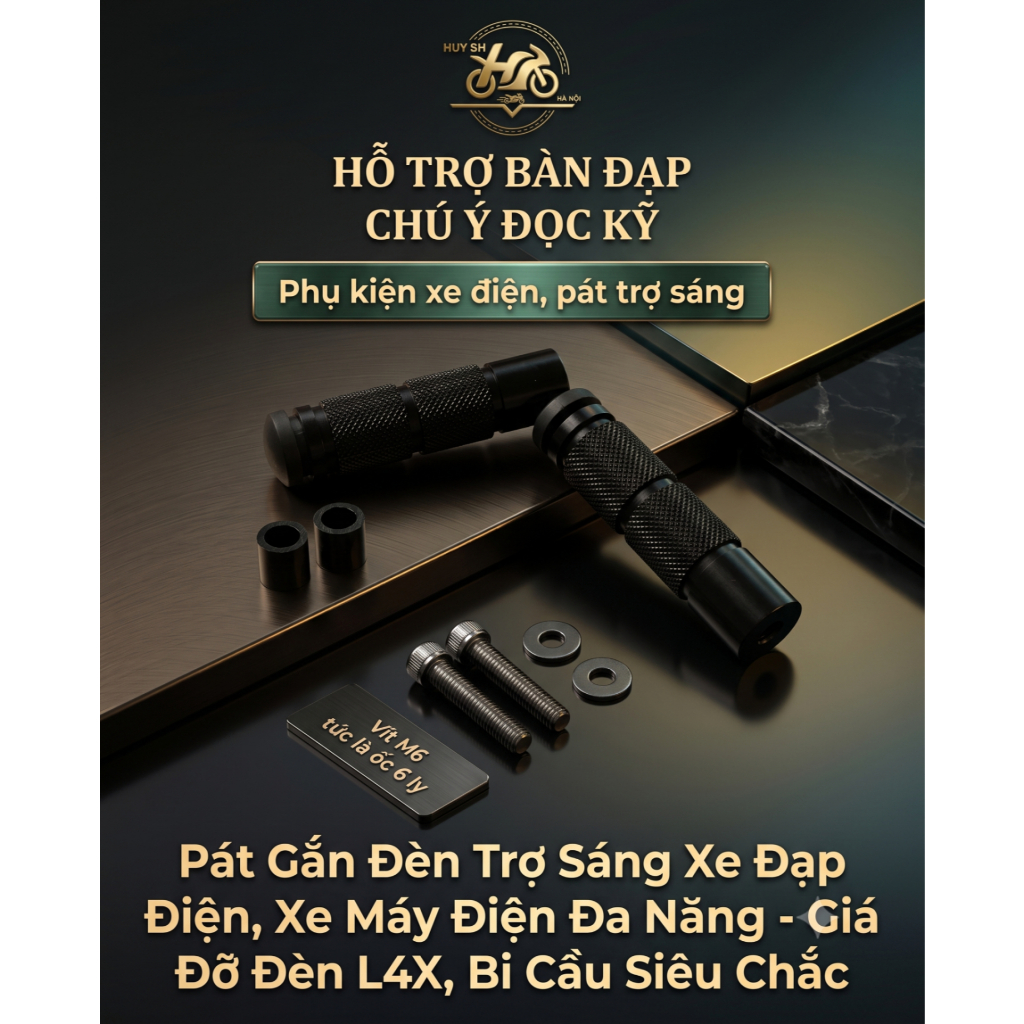 Pát Gắn Đèn Trợ Sáng Xe Máy Nhôm CNC Nguyên Khối Cao Cấp - Giá Đỡ Đèn L4X, Kenzo Siêu Chắc Chắn