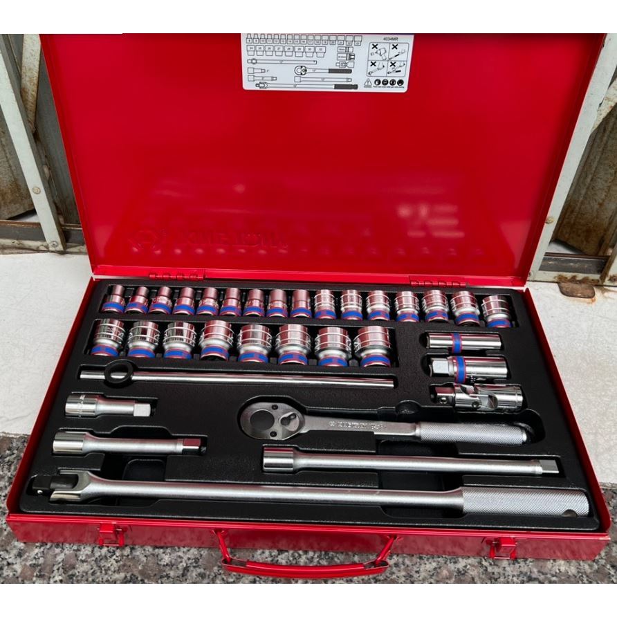 1/2" bộ tuýp 33 chi tiết hệ mét Kingtony 4034MR