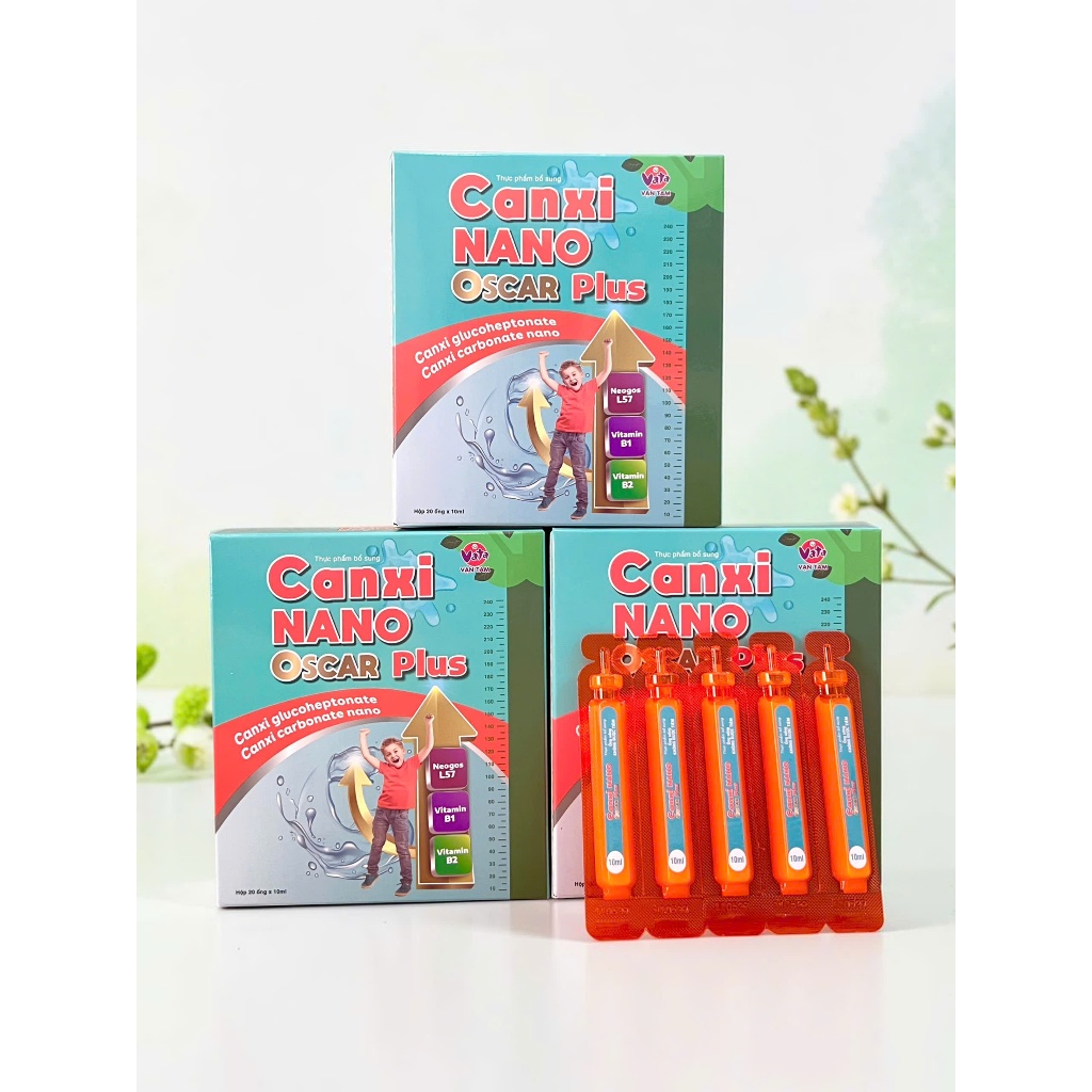 CANXI NANO OSCAR PLUS Dược Vạn Tam bổ sung canxi giúp trẻ em từ 3 tuổi tăng trưởng chiều cao