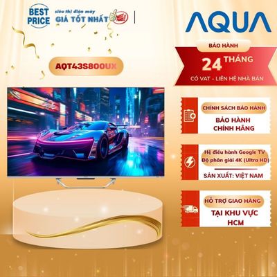 AQT43S800UX Google Tivi QLED Aqua 4K 43 inch AQT43S800UX