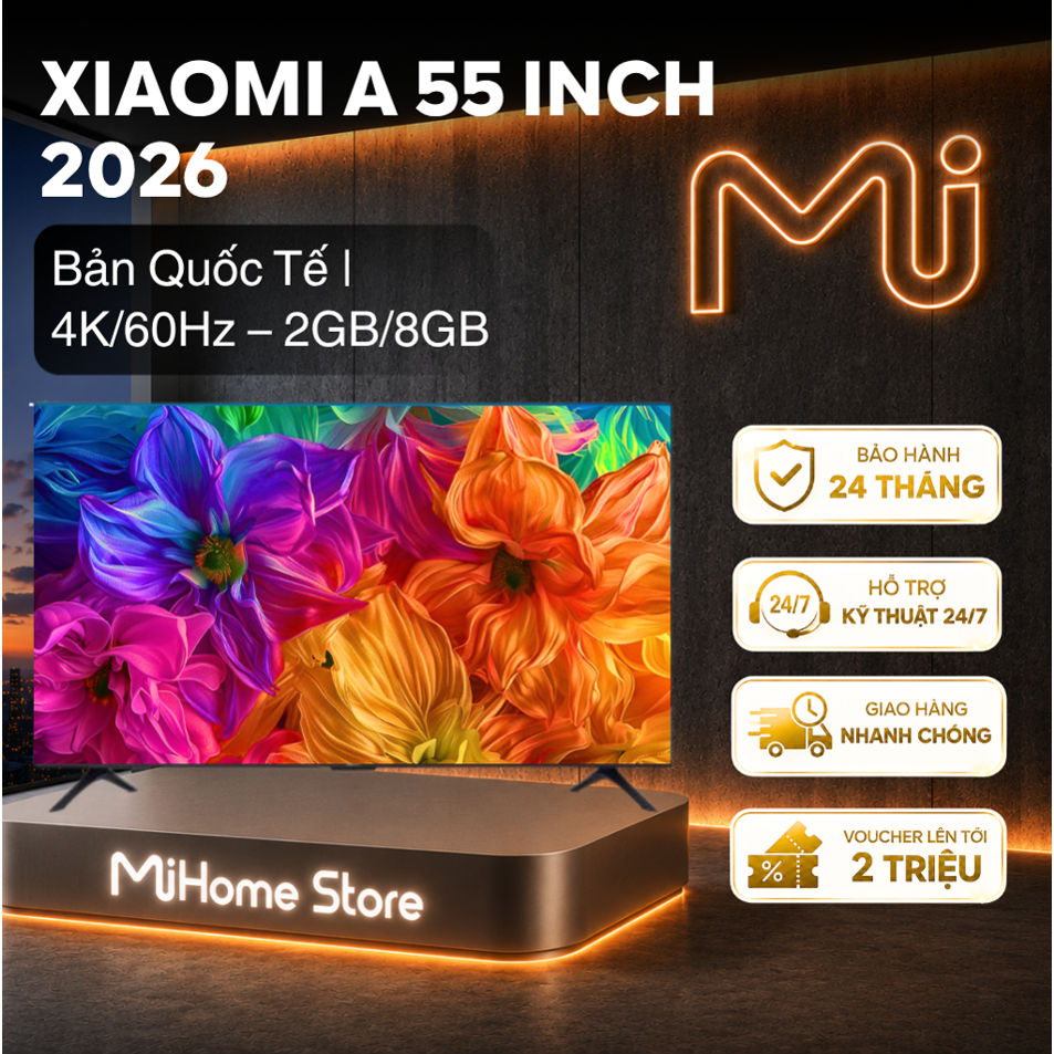 [GIAO HN-BN-BG] Tivi Xiaomi A/ A Pro 55 inch | Google TV QLED 2026 | BH 2 năm