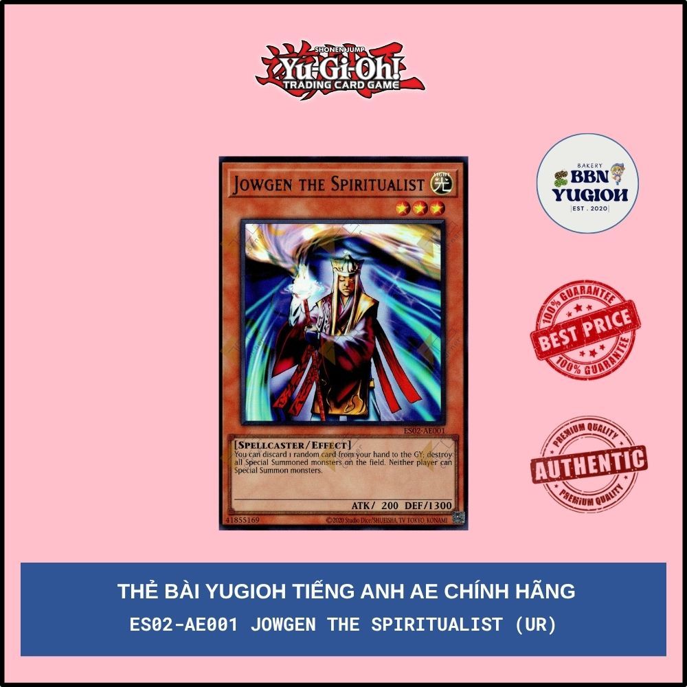 Thẻ bài Yugioh Tiếng Anh Chính Hãng Phiên Bản AE: ES02-AE001 Jowgen the Spiritualist (UR)