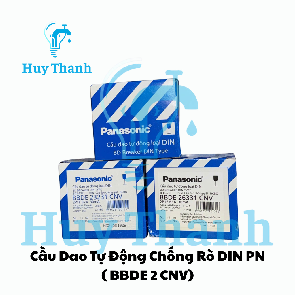 Cầu Dao Tự Động Chống Rò DIN Panasonic RCBO BBDE 2 CNV