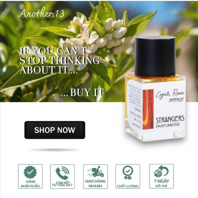 ⁂︎ 10ml┊ Nước Hoa Unisex Strangers Parfumerie Cigar Rum Intesne 10ml