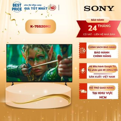K-75S20M2 Google Tivi Sony – 75 Inch 4K UHD Thiết Kế Viền Mỏng Sang Trọng K-75S20M2