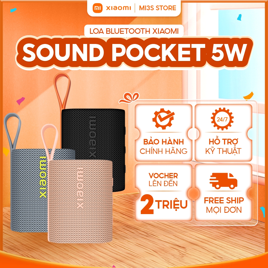 Loa Bluetooth Mini Bỏ Túi Xiaomi Sound Pocket 5W | Bluetooth 5.4, Pin 10 Giờ, Chống Nước IP67