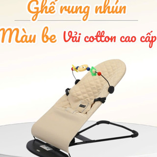 Ghế Nhún Tự Rung Cho Bé Vải Cotton Cao Cấp Có Đồ Chơi Mẫu Mới Nhất 2026