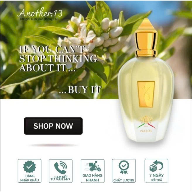 ⁂︎ 10ml┊ Tester Nước hoa Xerjoff - Naxos 1861 EDP - 10ml ( bảng vàng đậm )