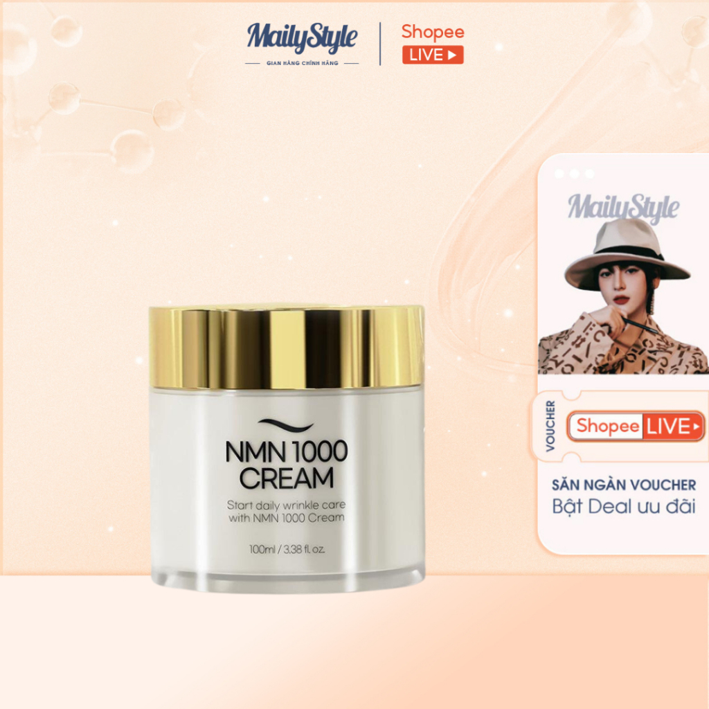 E06_ Kem dưỡng NMN 1000 Spicule 25000PPM Nắp Vàng Bản Mới Lọ To 100ml (ĐỌC KỸ MÔ TẢ)