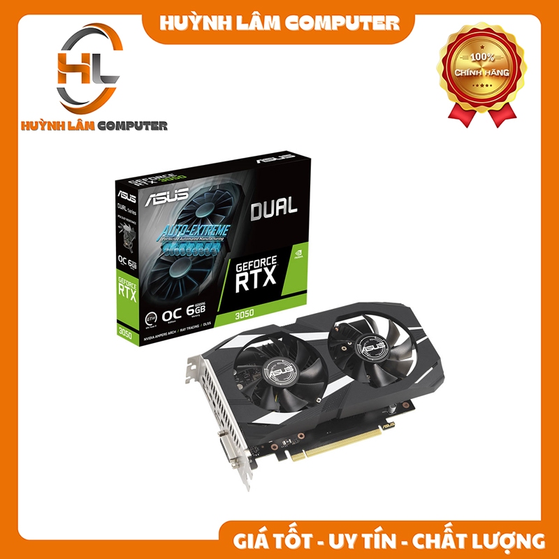 VGA Asus DUAL RTX 3050 6GB (DUAL-RTX3050-6G) - Chính Hãng