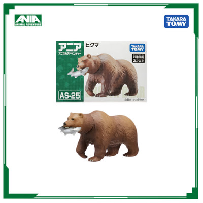 Mô hình động vật Gấu nâu bắt Cá hồi ANIA AS-25 Brown bear 876175 Fullbox Chính hãng TakaraTomy